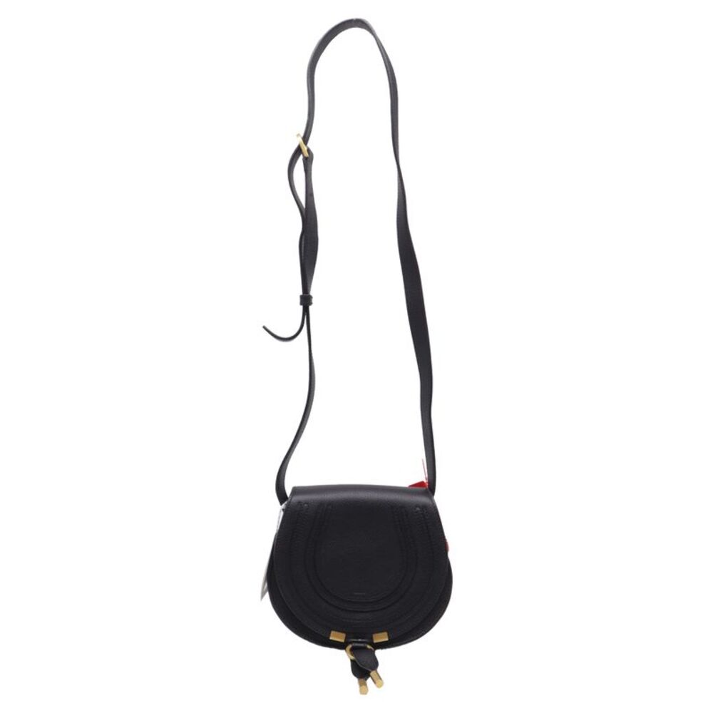 Chloé Marcie Small Crossbody Bag in Black Grained Calfskin Leather